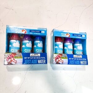 Multi-Color Sidewalk Chalk Paint - Just Add Water Red, Purple, Blue - 2 Packs